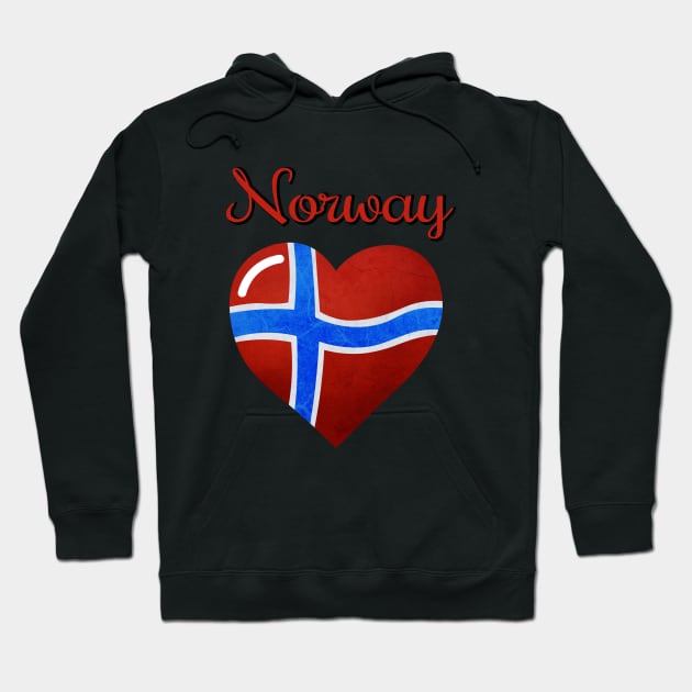 The flag of Norway, Norges flagg Hoodie by Purrfect